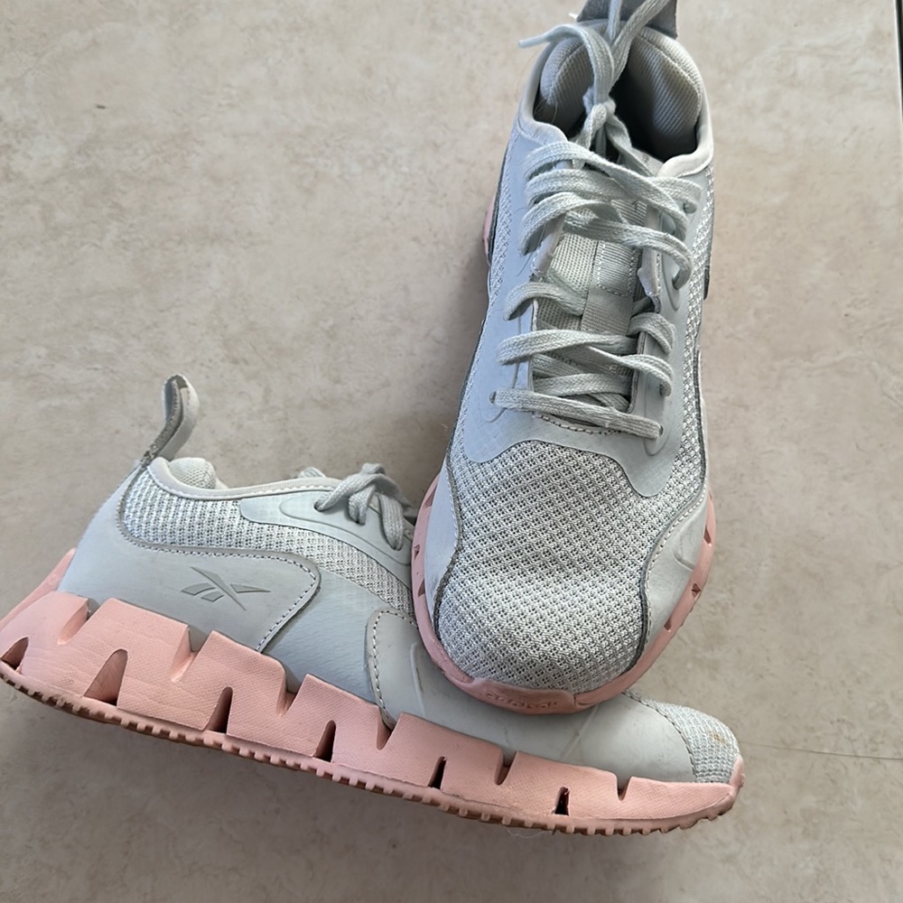 Pink & Gray Reebok Sneakers - Picture 2 of 4